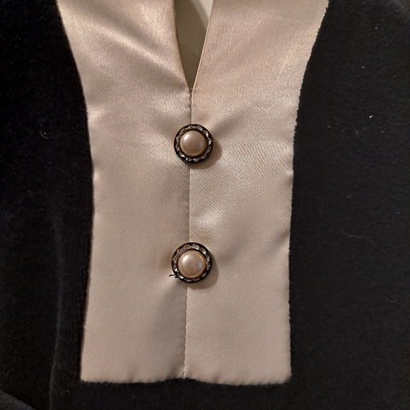 Vtg LUCIE ANN 1970's Mod Lounge Wear Maxi Dress Velour Pockets Oversized - Picture 4 of 11